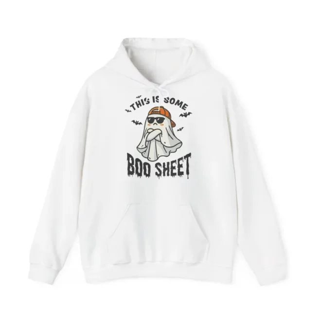 Ghostly Boo Hoodie- Boo Halloween Sweatshirt- Funny Ghost Sweatshirt