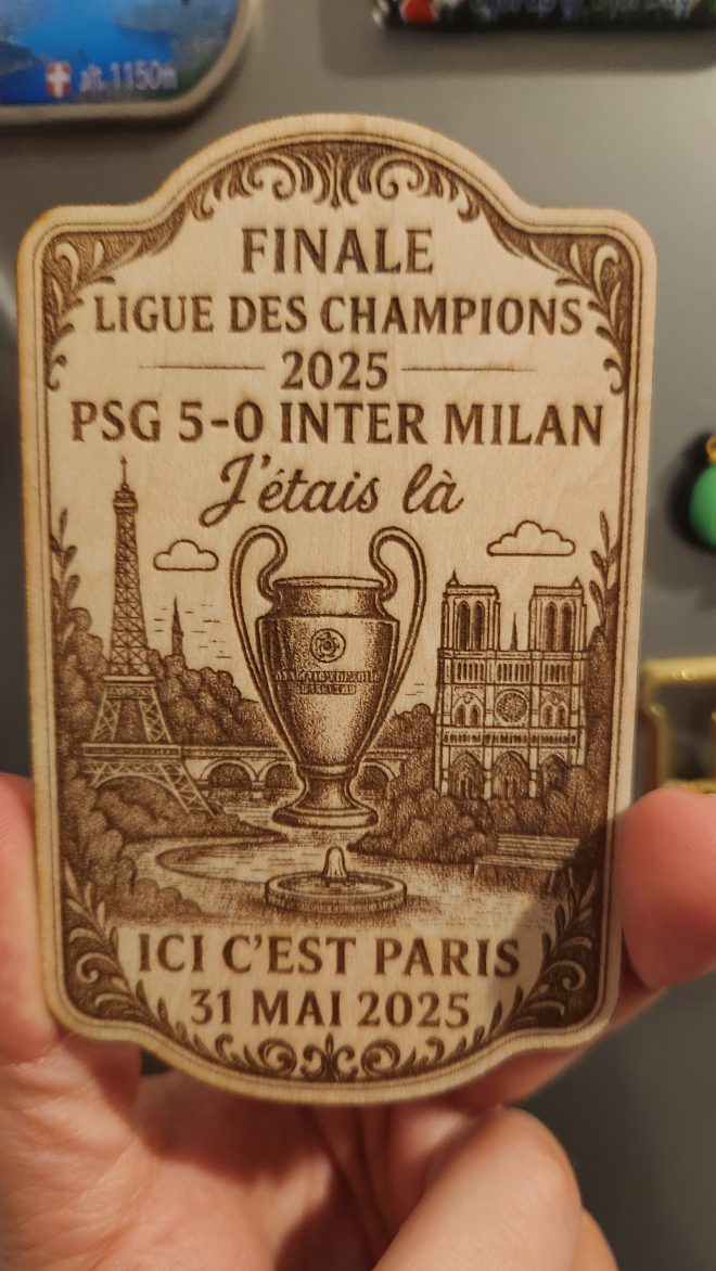 Magnet PSG Champions d'europe - J'étais là – Image 2