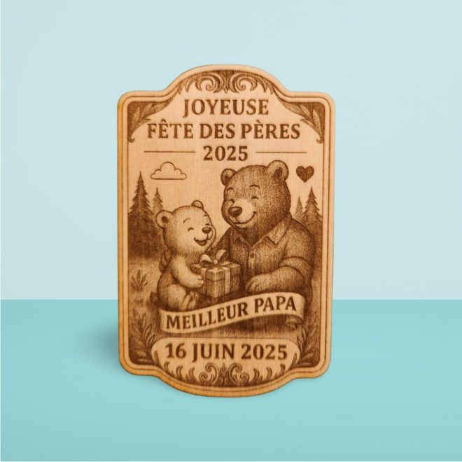 Cadeau fête des pères personnalisé - Magnet Papa