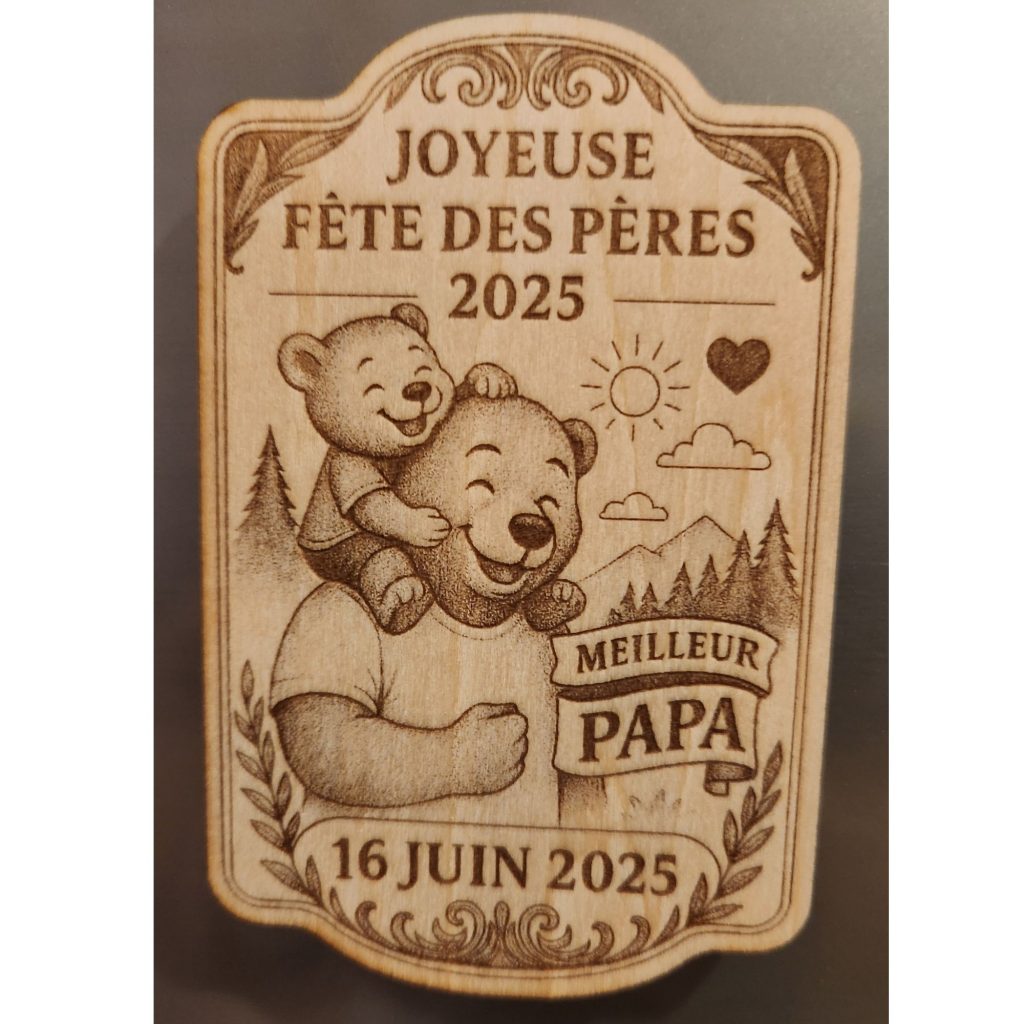 Cadeau fête des pères personnalisé - Magnet Papa 2