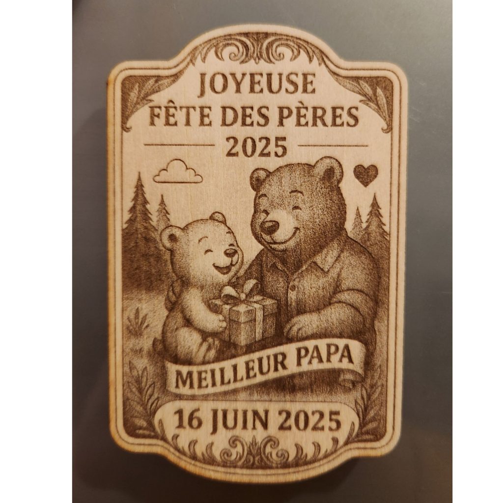 Cadeau fête des pères personnalisé - Magnet Papa
