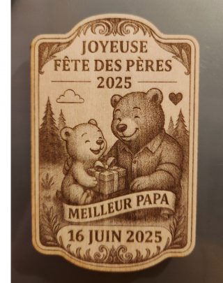 Cadeau fête des pères personnalisé - Magnet Papa