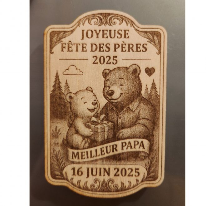 Cadeau fête des pères personnalisé - Magnet Papa