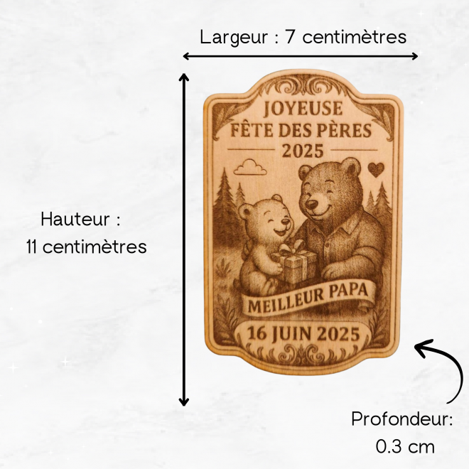 Cadeau fête des pères personnalisé - Magnet Papa