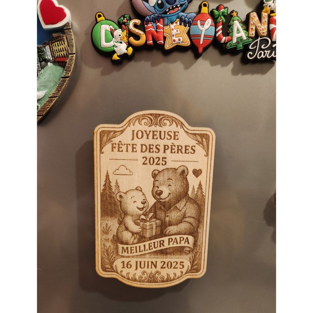 Cadeau fête des pères personnalisé - Magnet Papa
