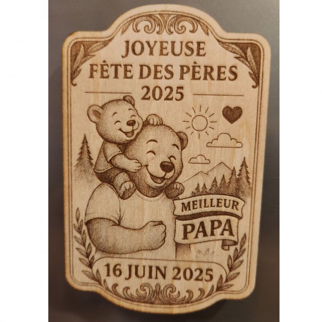 Cadeau fête des pères personnalisé - Magnet Papa 2