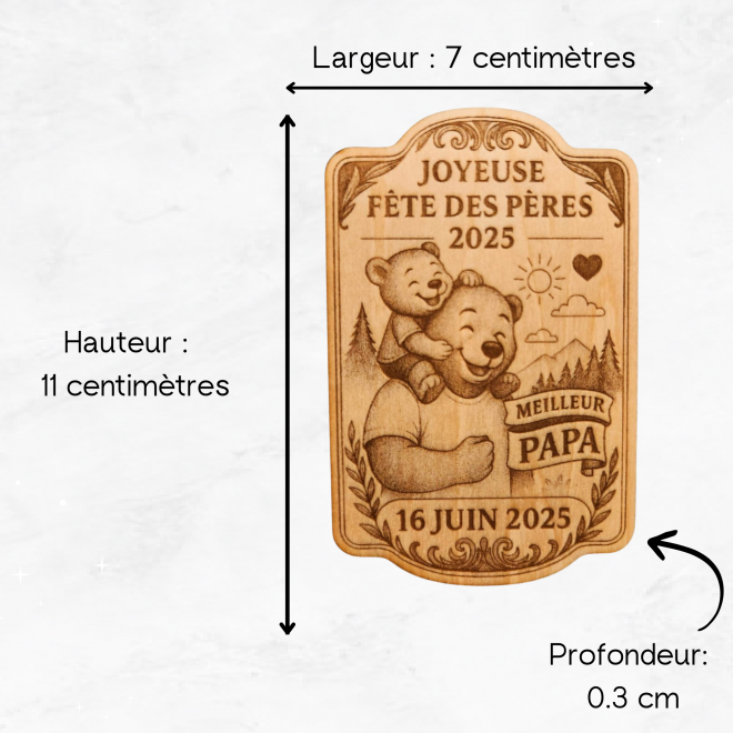 Cadeau fête des pères personnalisé - Magnet Papa 2